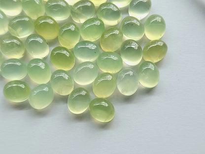 AAA Natural Prehnite Oval Shape Cabochon Pairs for Earrings & More
