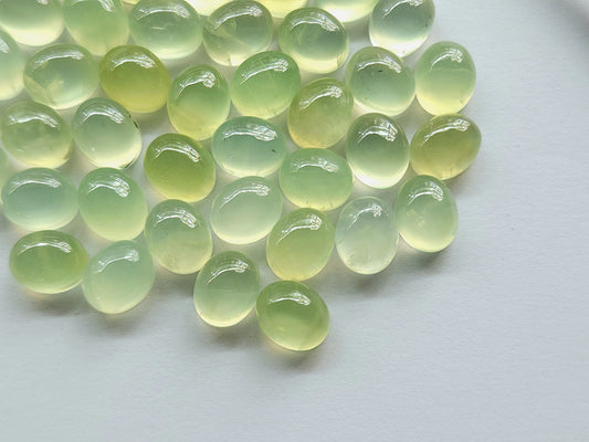 AAA Natural Prehnite Oval Shape Cabochon Pairs for Earrings & More
