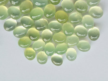 AAA Natural Prehnite Oval Shape Cabochon Pair 8.5x10.5MM