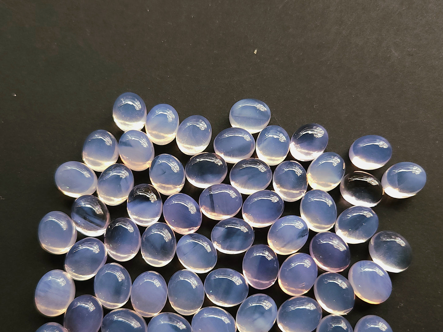 AAA Natural Lavender Quartz Oval Shape Cabochon Pair 8.5x10.5MM