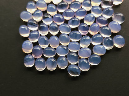 AAA Natural Lavender Quartz Oval Shape Cabochon Pair 8.5x10.5MM