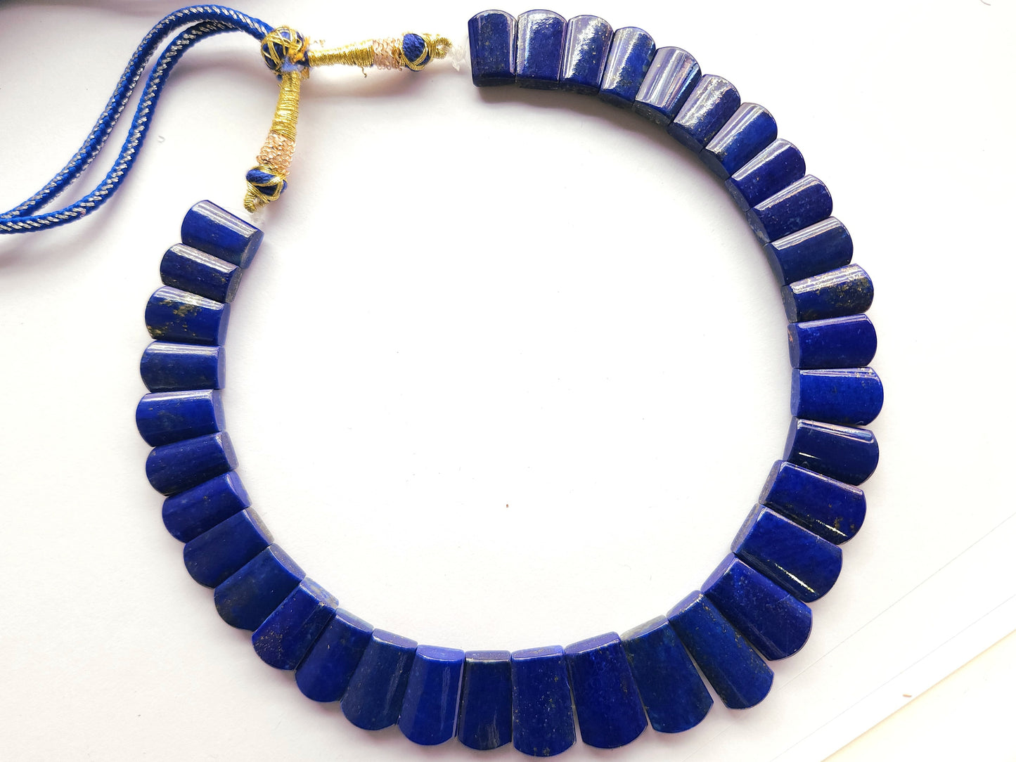 Natural Lapis Lazuli Bib Necklace | Handmade Gemstone Cleopatra Choker