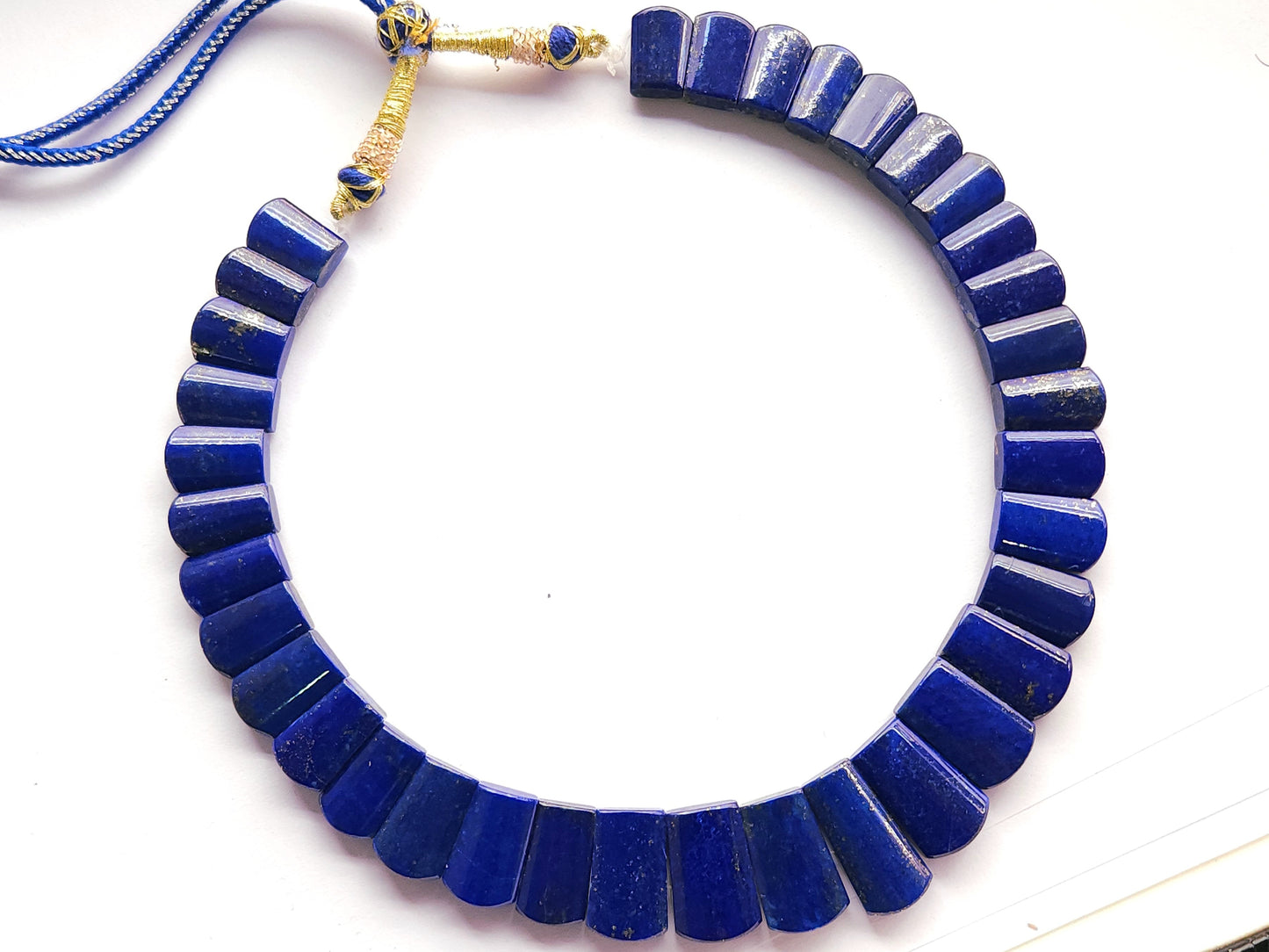 Natural Lapis Lazuli Bib Necklace | Handmade Gemstone Cleopatra Choker