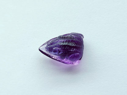 Natural Amethyst Carved Animal Figurine - Frog