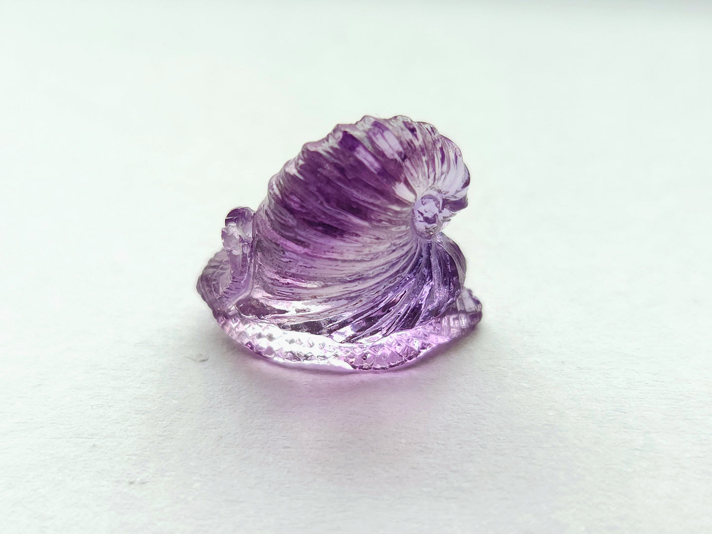 Natural Amethyst Carved Animal Figurine - Snail