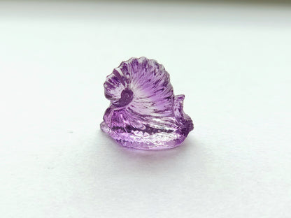 Natural Amethyst Carved Animal Figurine - Snail