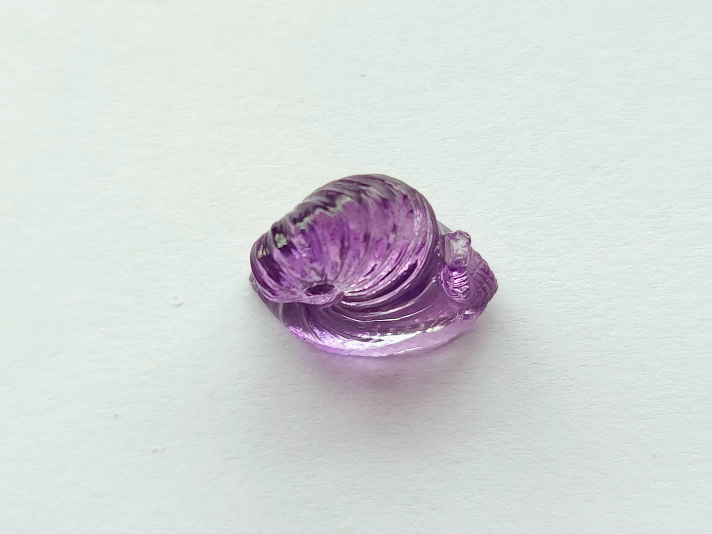 Natural Amethyst Carved Animal Figurine - Snail