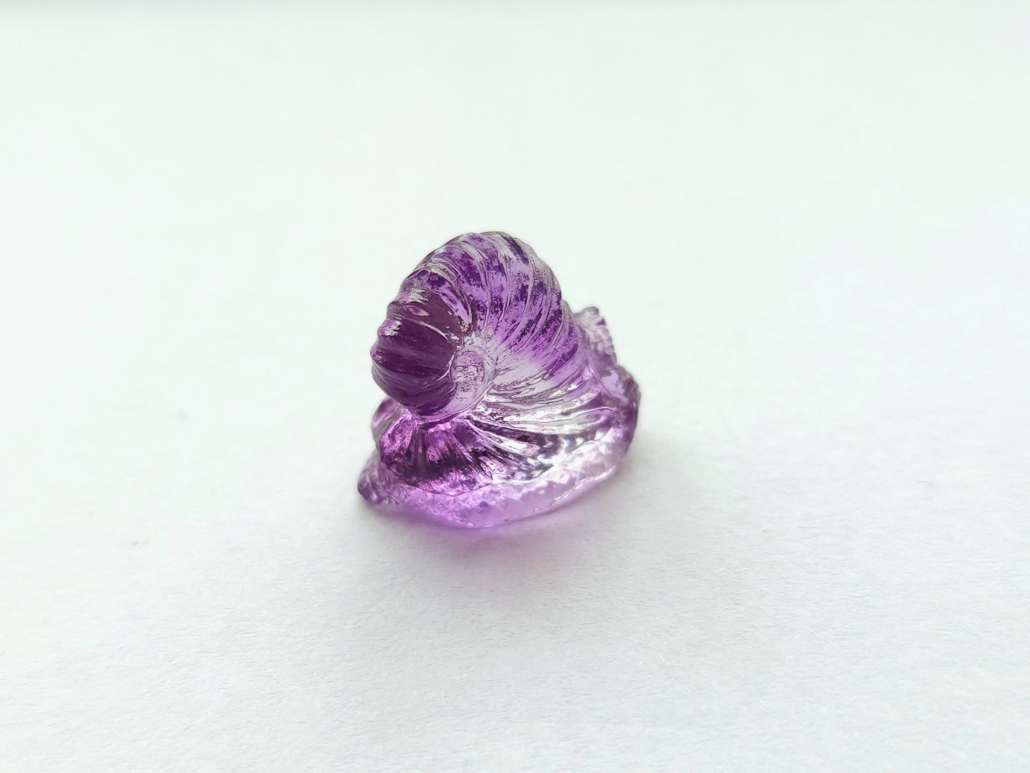 Natural Amethyst Carved Animal Figurine - Snail