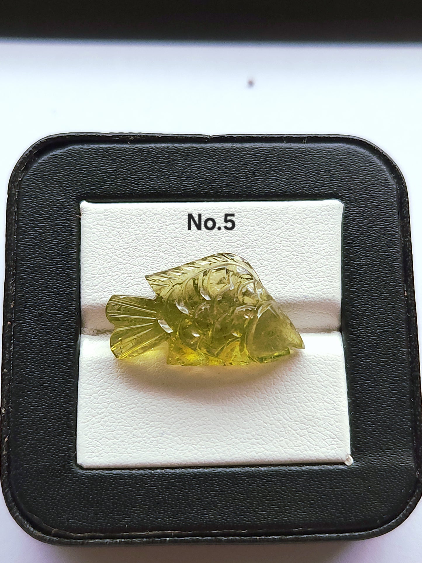 Rare! Natural Bi-Tourmaline Carved Fishes