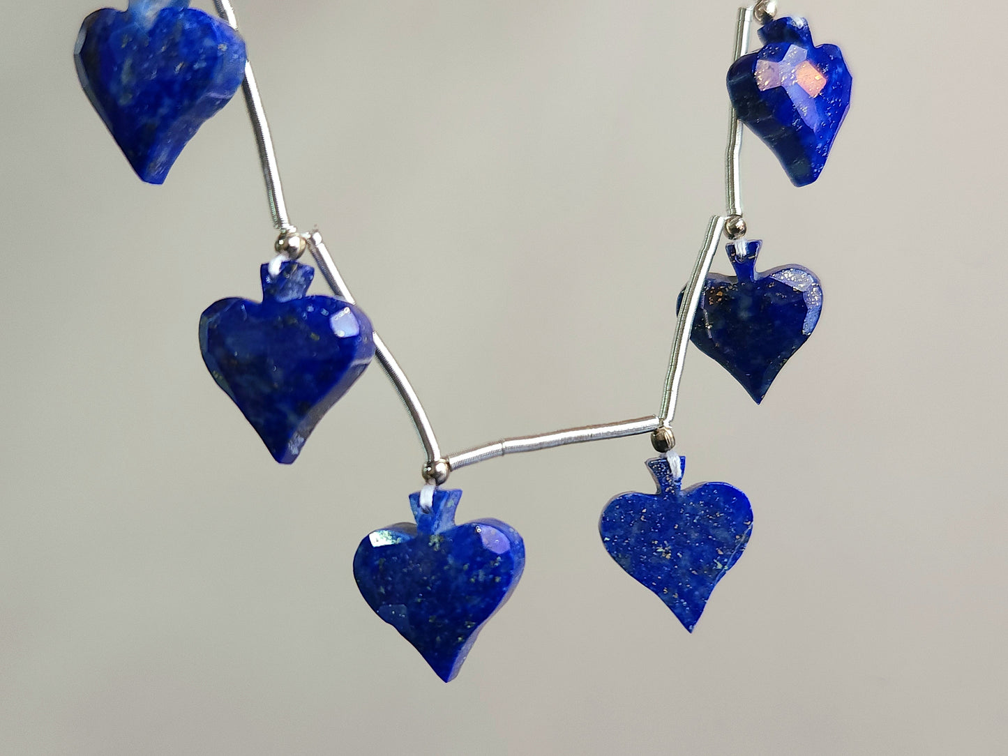 Natural Lapis Lazuli Faceted Spade Beads | Lapis Lazuli Rose Cut Spades