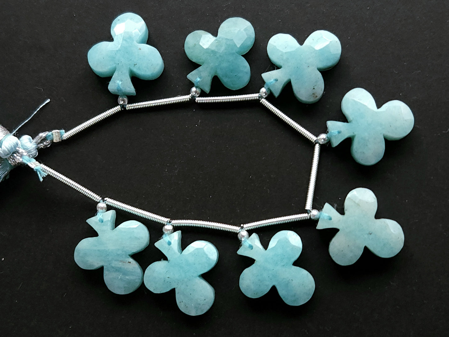 Natural Amazonite Faceted Clubs Beads | Amazonite Rose Cut Club Gemstone