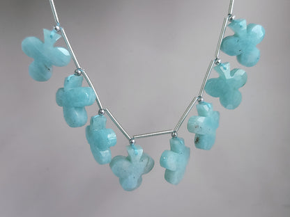Natural Amazonite Faceted Clubs Beads | Amazonite Rose Cut Club Gemstone