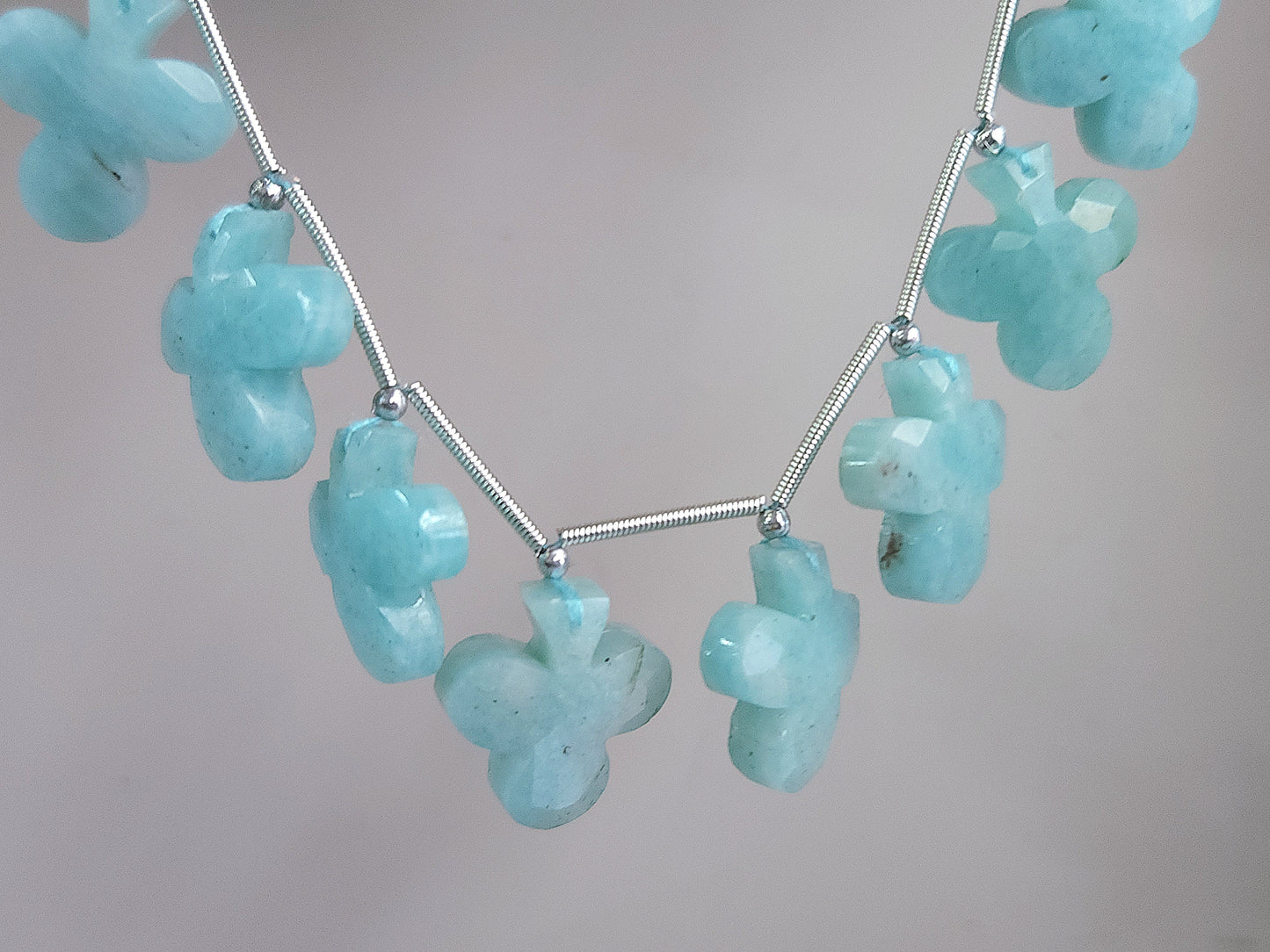 Natural Amazonite Faceted Clubs Beads | Amazonite Rose Cut Club Gemstone