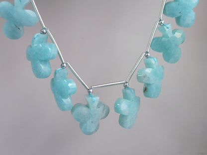 Natural Amazonite Faceted Clubs Beads | Amazonite Rose Cut Club Gemstone