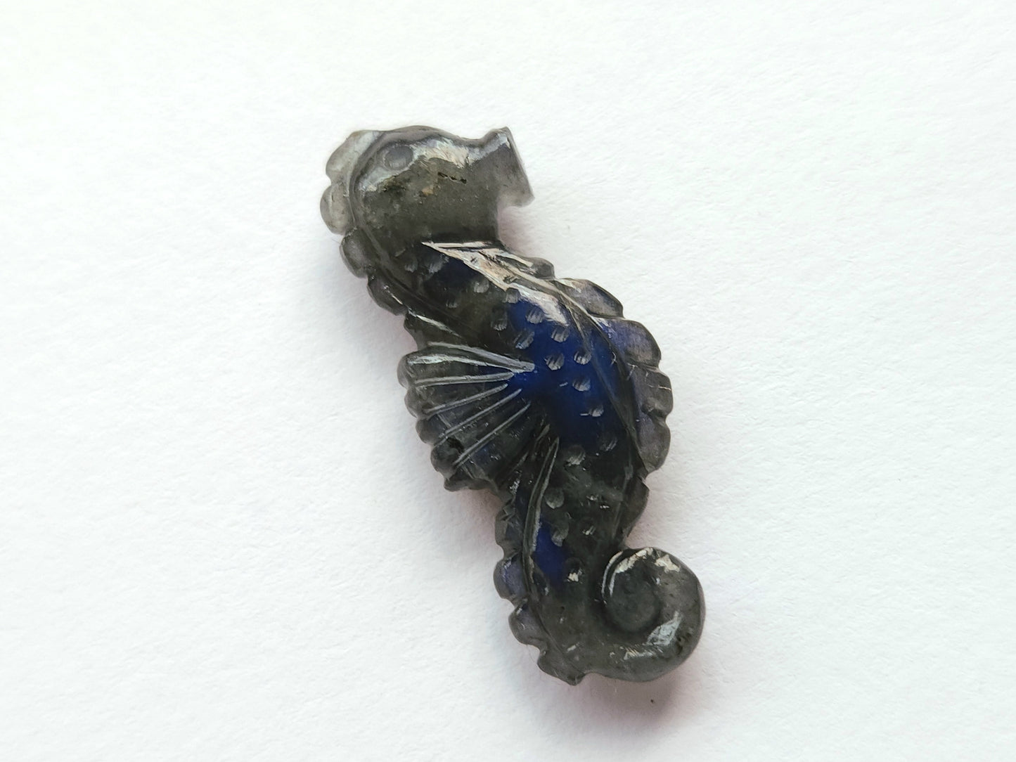 Natural Labradorite Carved Sea Horse Gemstone | Fish Carvings
