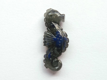 Natural Labradorite Carved Sea Horse Gemstone | Fish Carvings