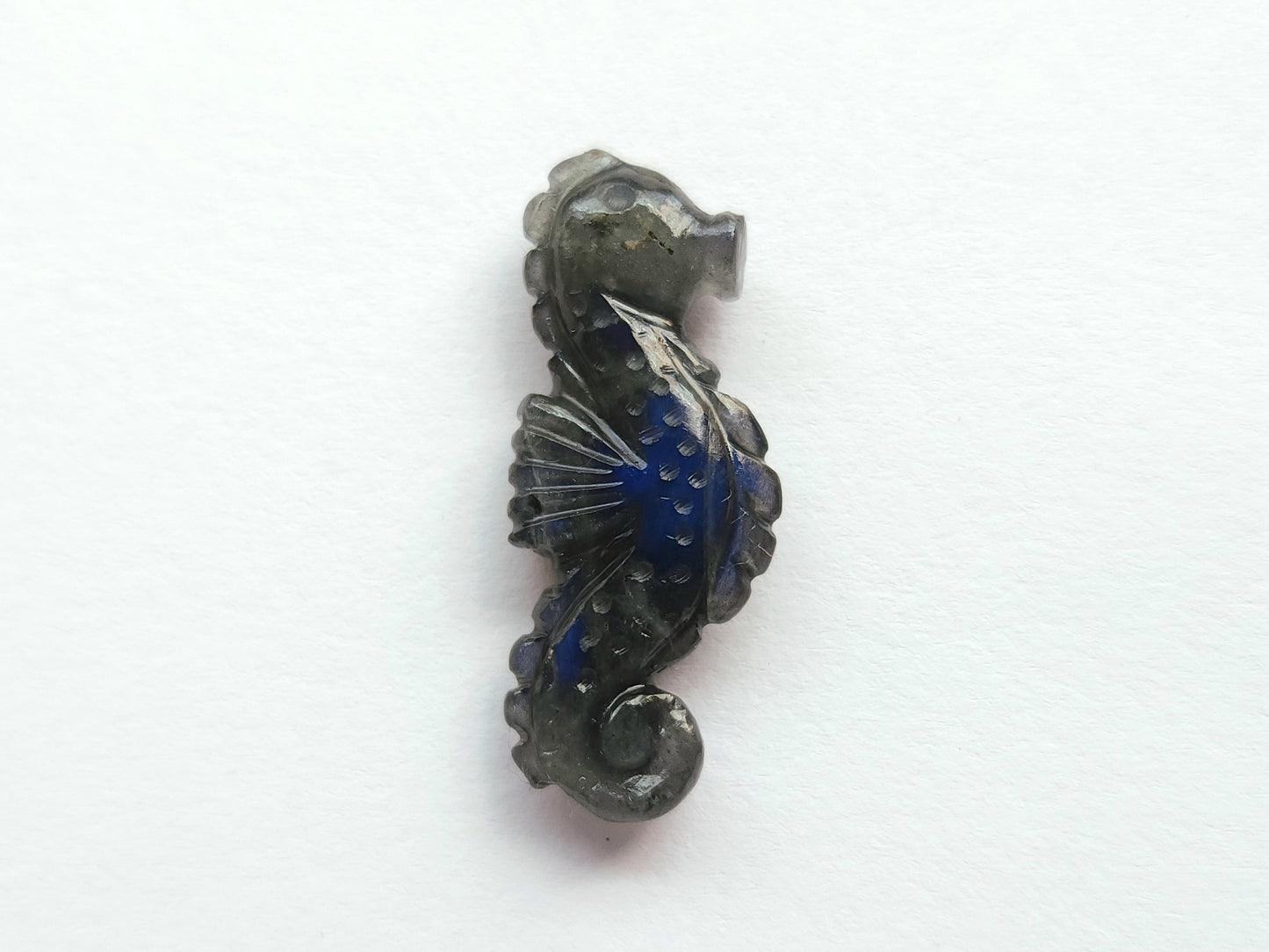 Natural Labradorite Carved Sea Horse Gemstone | Fish Carvings