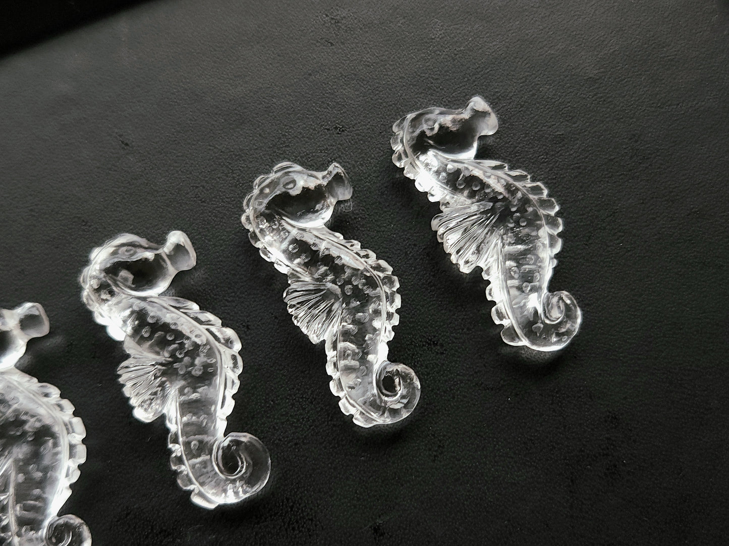 Natural Crystal Quartz Carved Sea Horse Gemstone | Fish Carvings