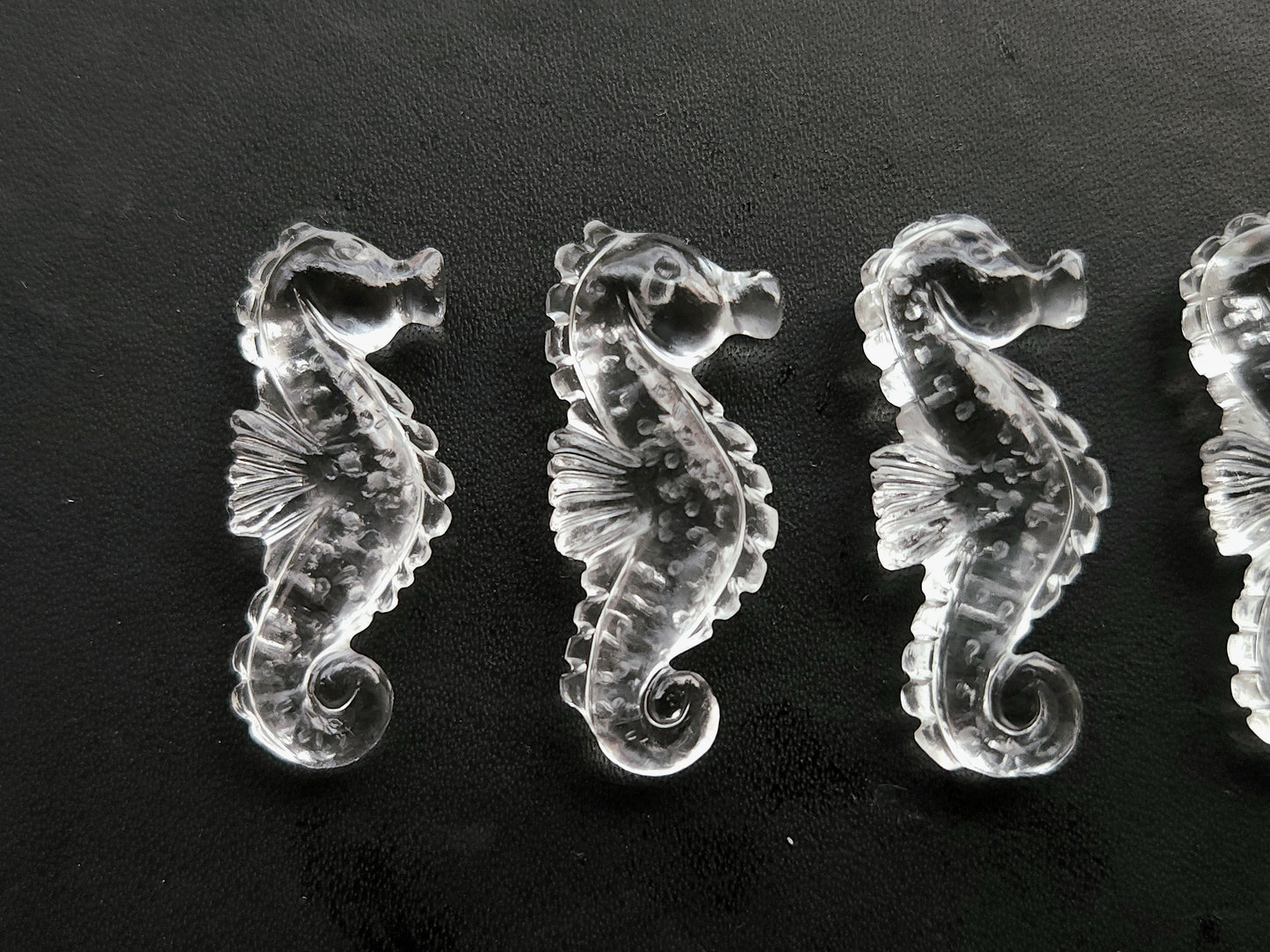 Natural Crystal Quartz Carved Sea Horse Gemstone | Fish Carvings