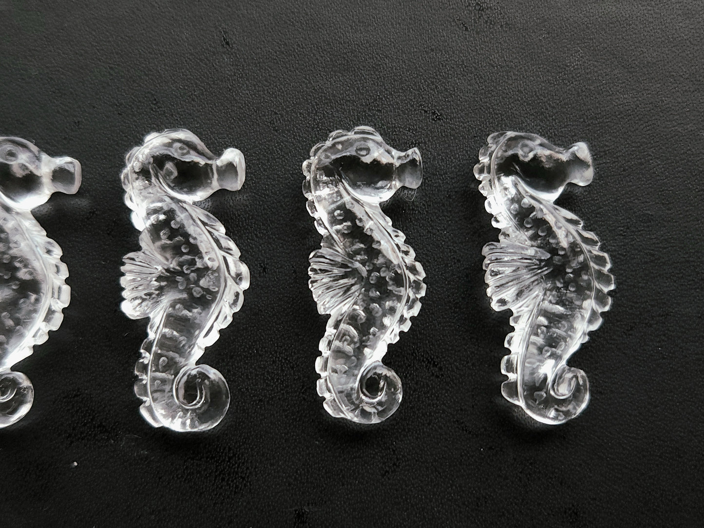 Natural Crystal Quartz Carved Sea Horse Gemstone | Fish Carvings