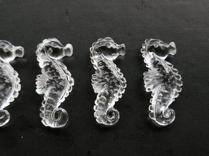 Natural Crystal Quartz Carved Sea Horse Gemstone | Fish Carvings