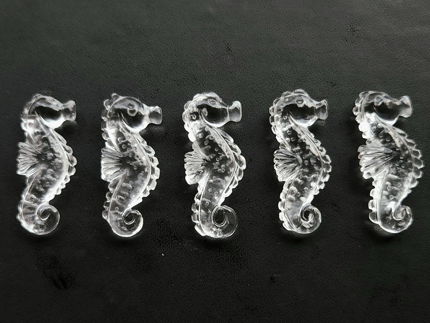 Natural Crystal Quartz Carved Sea Horse Gemstone | Fish Carvings