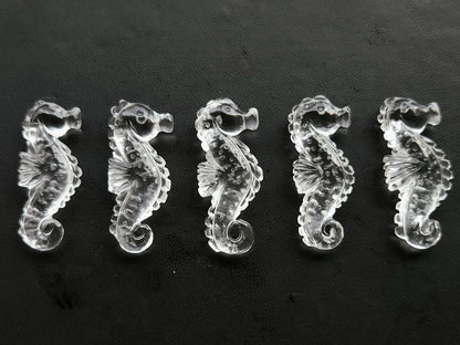 Natural Crystal Quartz Carved Sea Horse Gemstone | Fish Carvings