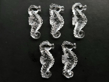 Natural Crystal Quartz Carved Sea Horse Gemstone | Fish Carvings