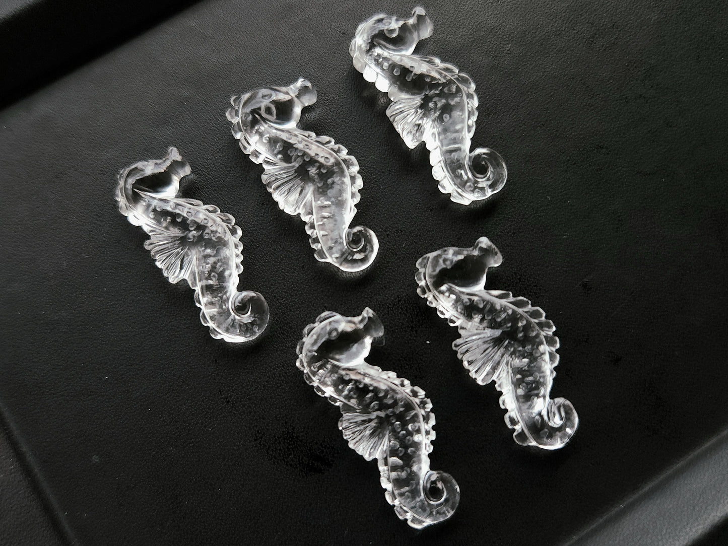 Natural Crystal Quartz Carved Sea Horse Gemstone | Fish Carvings