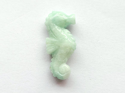 Natural Emerald Carved Sea Horse Gemstone | Fish Carvings