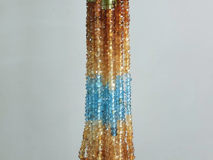 Natural Mix Semi Precious Faceted Rondelle Beads | Multi Gemstone Rondelle Beads