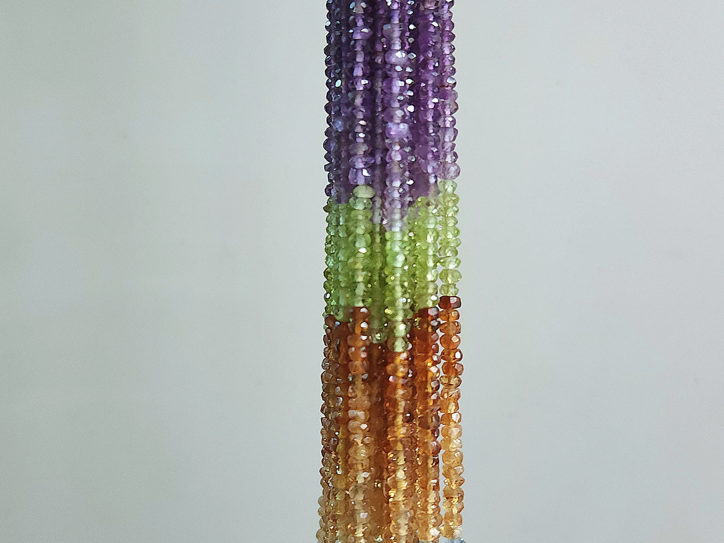 Natural Mix Semi Precious Faceted Rondelle Beads | Multi Gemstone Rondelle Beads