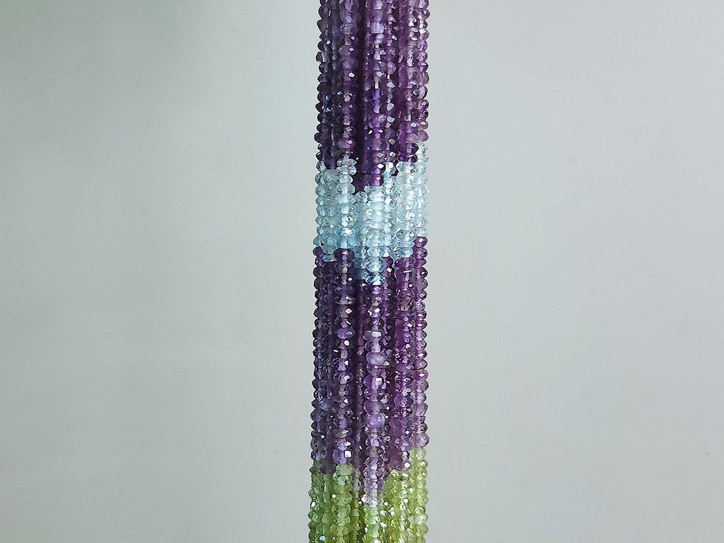 Natural Mix Semi Precious Faceted Rondelle Beads | Multi Gemstone Rondelle Beads