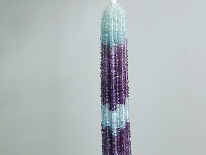 Natural Mix Semi Precious Faceted Rondelle Beads | Multi Gemstone Rondelle Beads