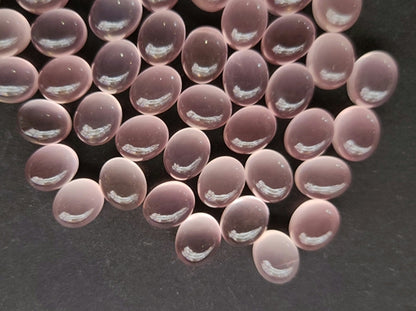 AAA Natural Rose Quartz Oval Shape Cabochon Pair 8.5x10.5MM
