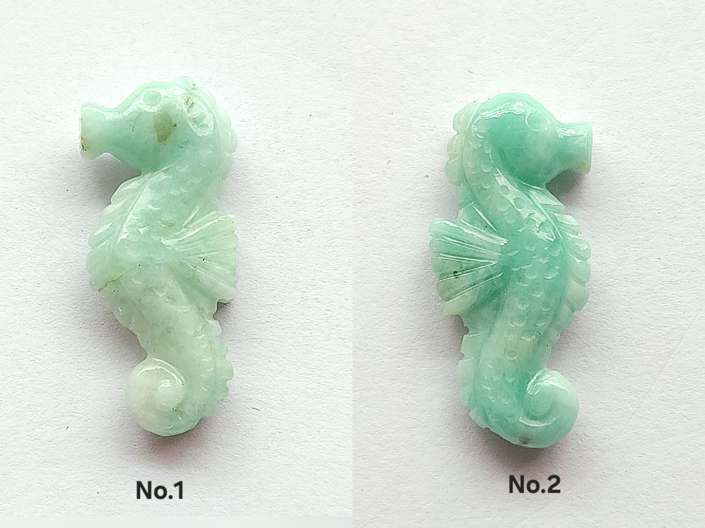 Natural Emerald Carved Sea Horse Gemstone | Fish Carvings