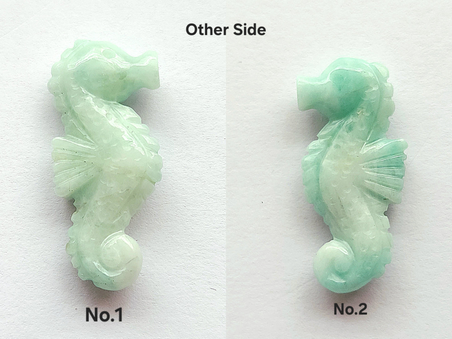 Natural Emerald Carved Sea Horse Gemstone | Fish Carvings