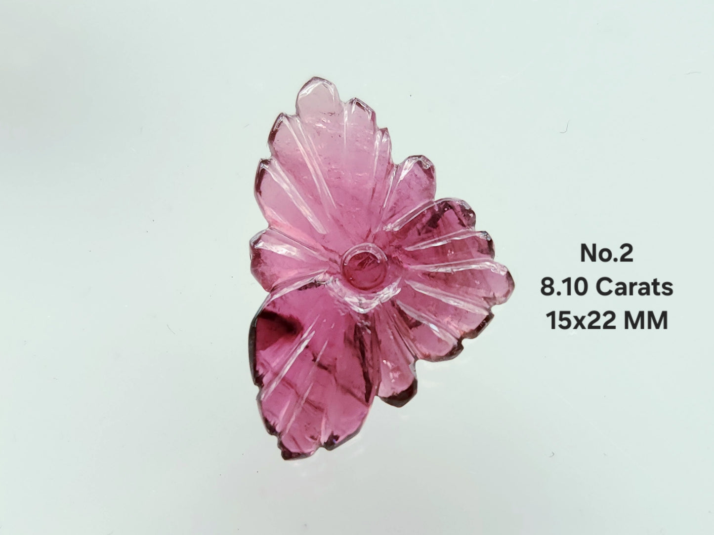 Natural Pink Tourmaline Flower Carvings For Pendants, Charms & Jewelry Making