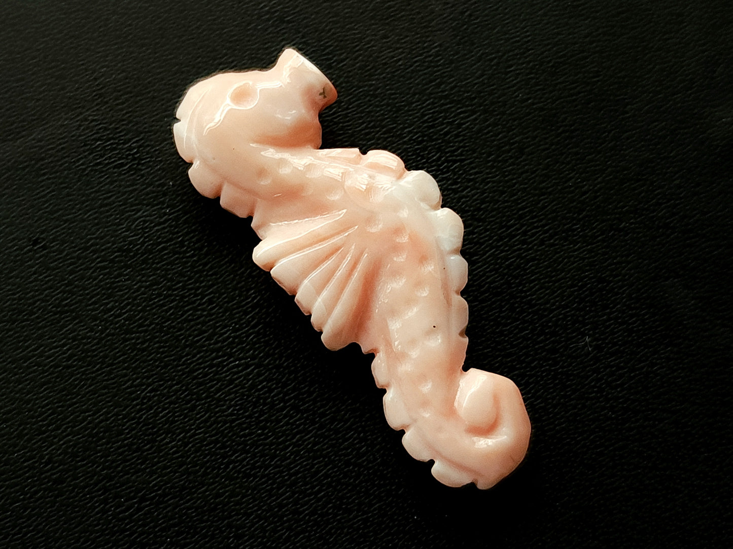 Genuine Coral Sea Horse Carvings | Natural Pink Japanese Coral Gemstone