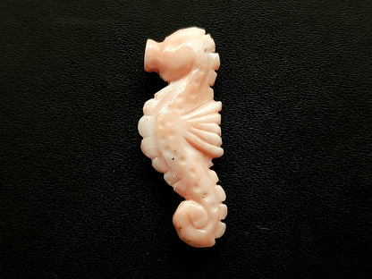 Genuine Coral Sea Horse Carvings | Natural Pink Japanese Coral Gemstone