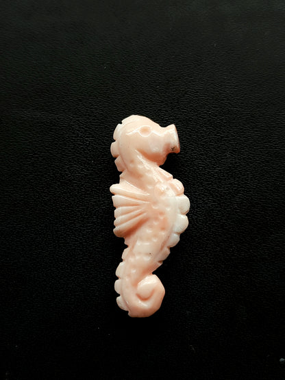 Genuine Coral Sea Horse Carvings | Natural Pink Japanese Coral Gemstone