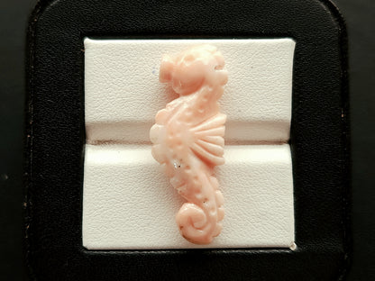 Genuine Coral Sea Horse Carvings | Natural Pink Japanese Coral Gemstone