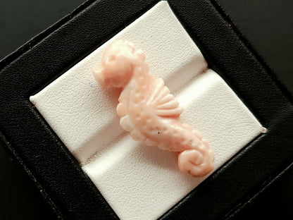 Genuine Coral Sea Horse Carvings | Natural Pink Japanese Coral Gemstone