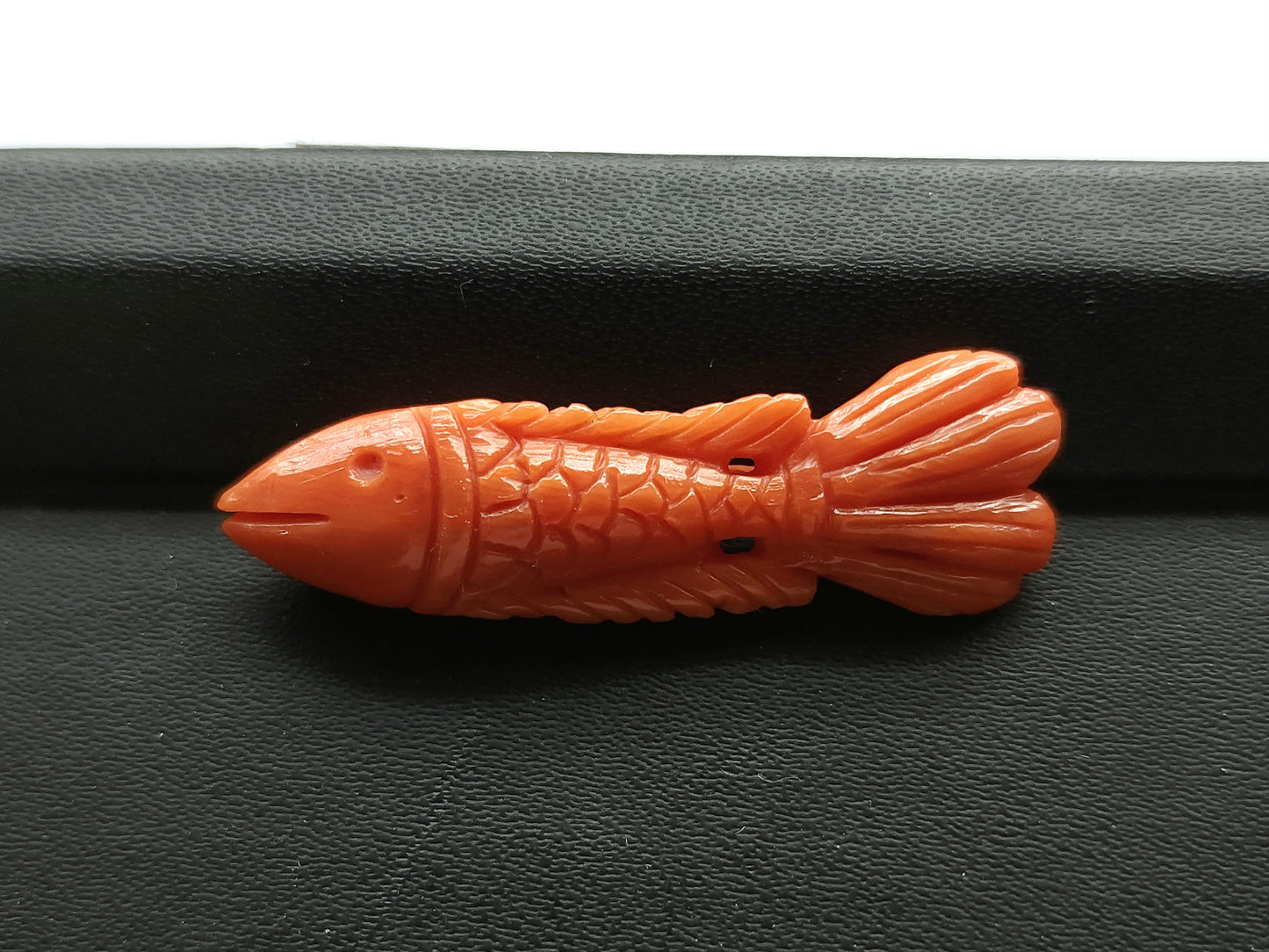 Natural Italian Coral Fish Carvings | Red Coral Gemstone Carvings
