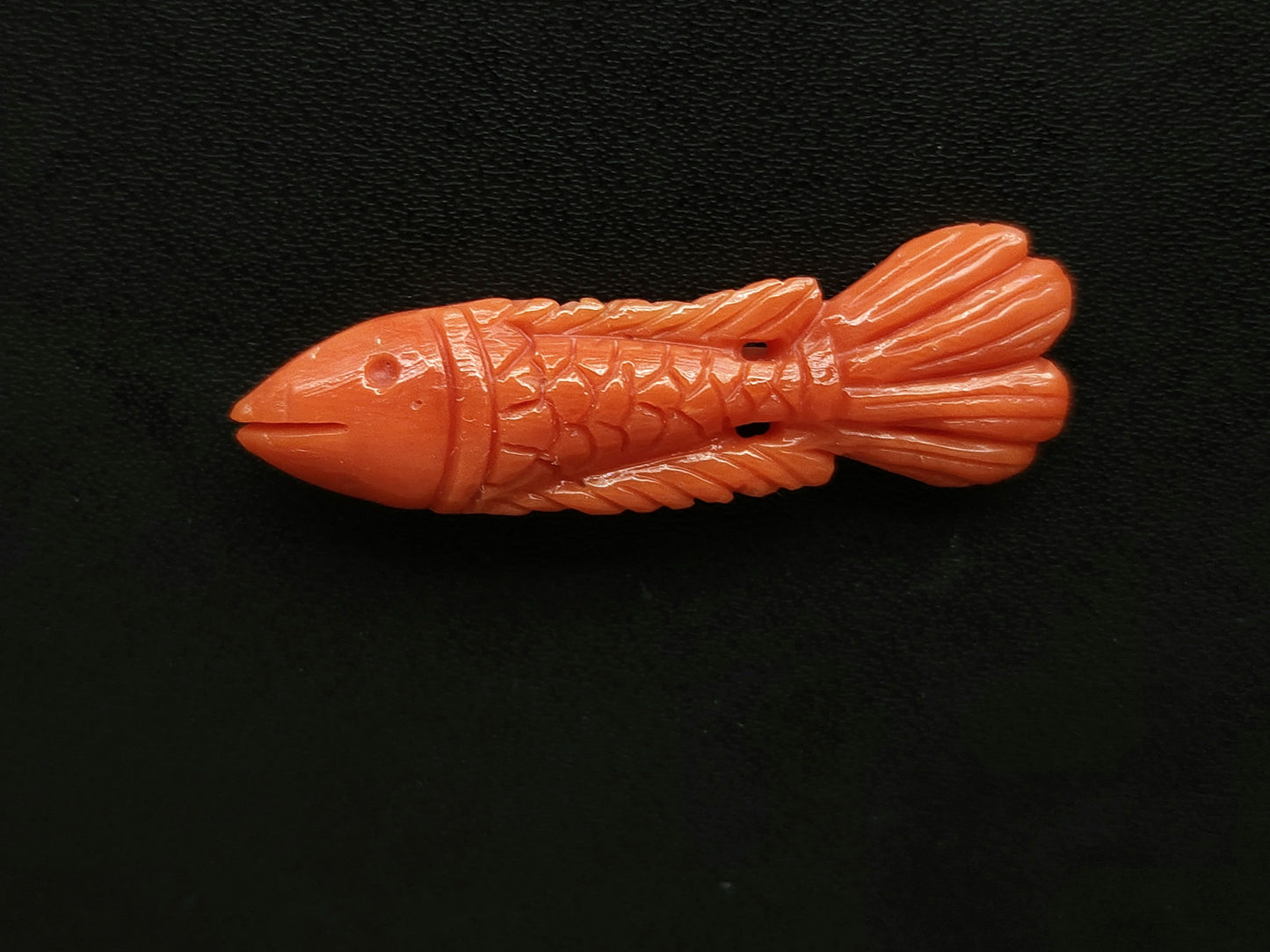 Natural Italian Coral Fish Carvings | Red Coral Gemstone Carvings
