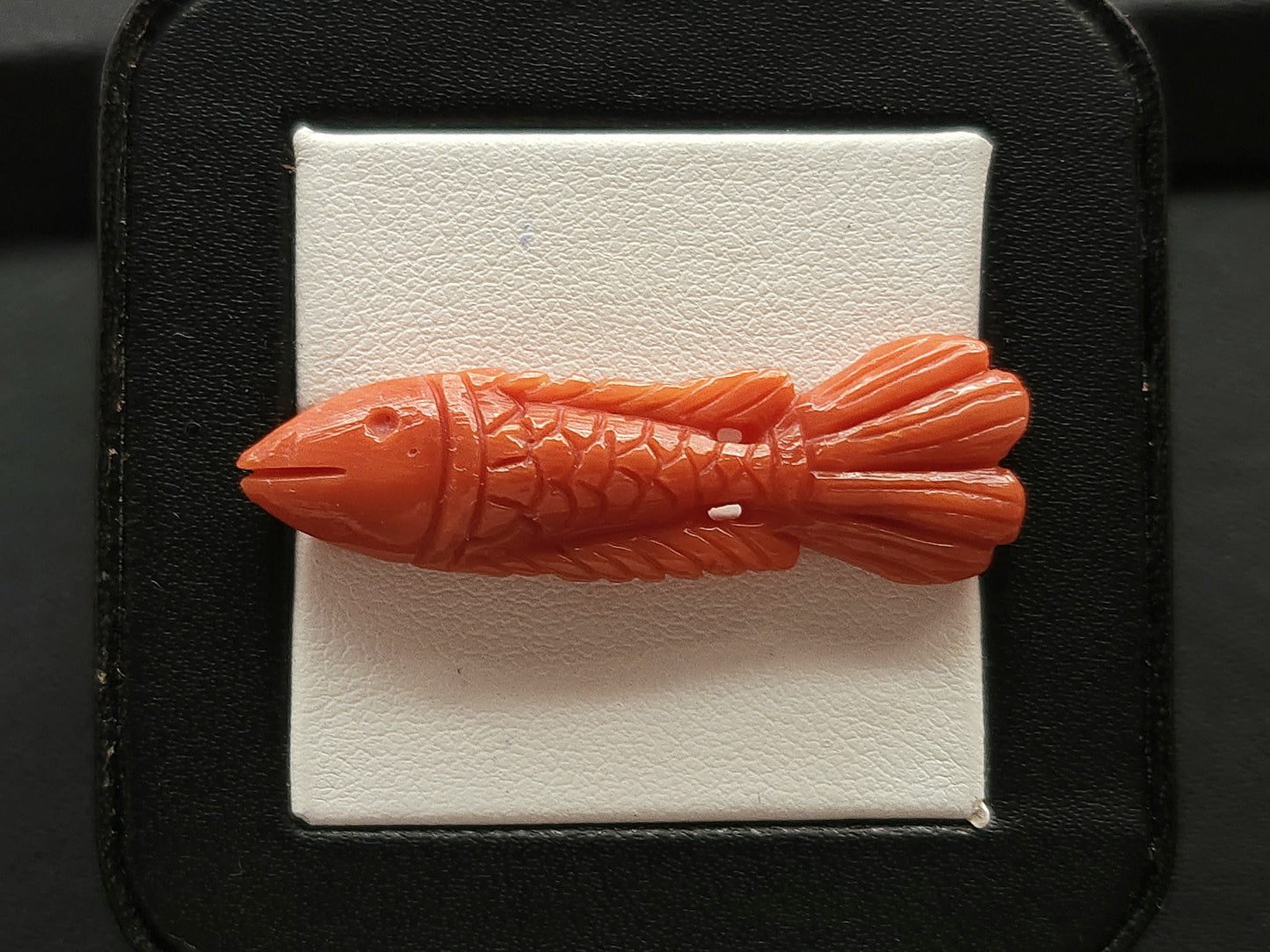 Natural Italian Coral Fish Carvings | Red Coral Gemstone Carvings
