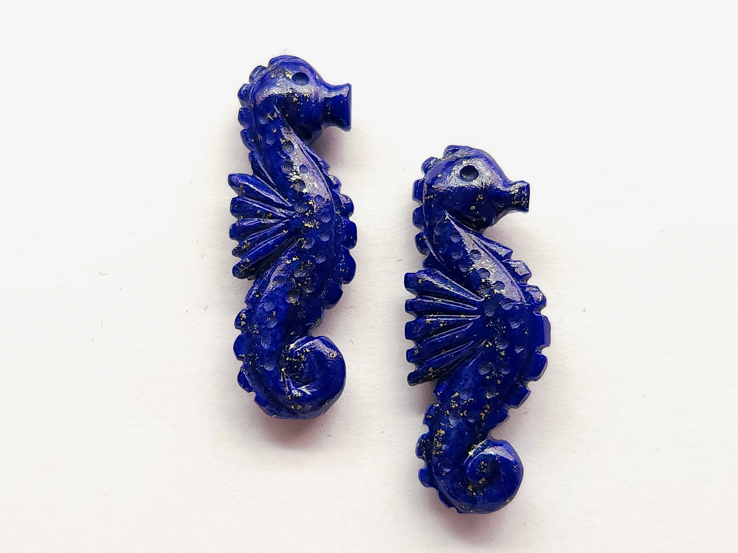 Natural Lapis Lazuli Carved Sea Horse Gemstone | Fish Carvings