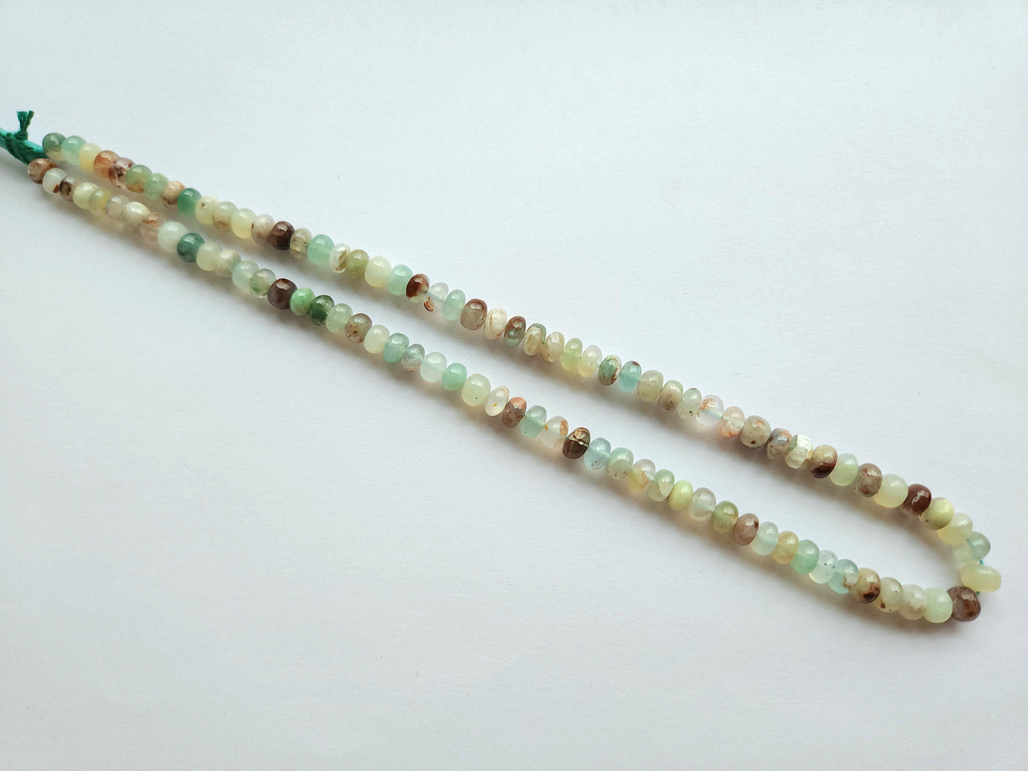 Natural Aquaplase Smooth Rondelle Beads