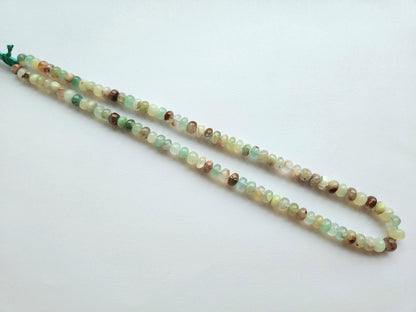 Natural Aquaplase Smooth Rondelle Beads