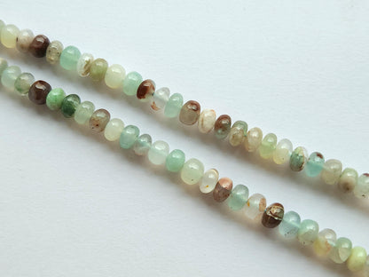 Natural Aquaplase Smooth Rondelle Beads
